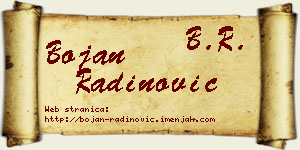 Bojan Radinović vizit kartica